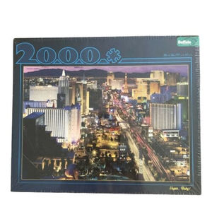Buffalo Games “Vegas Baby!” Jigsaw Puzzle 2000 Pieces Las Vegas - New Sealed